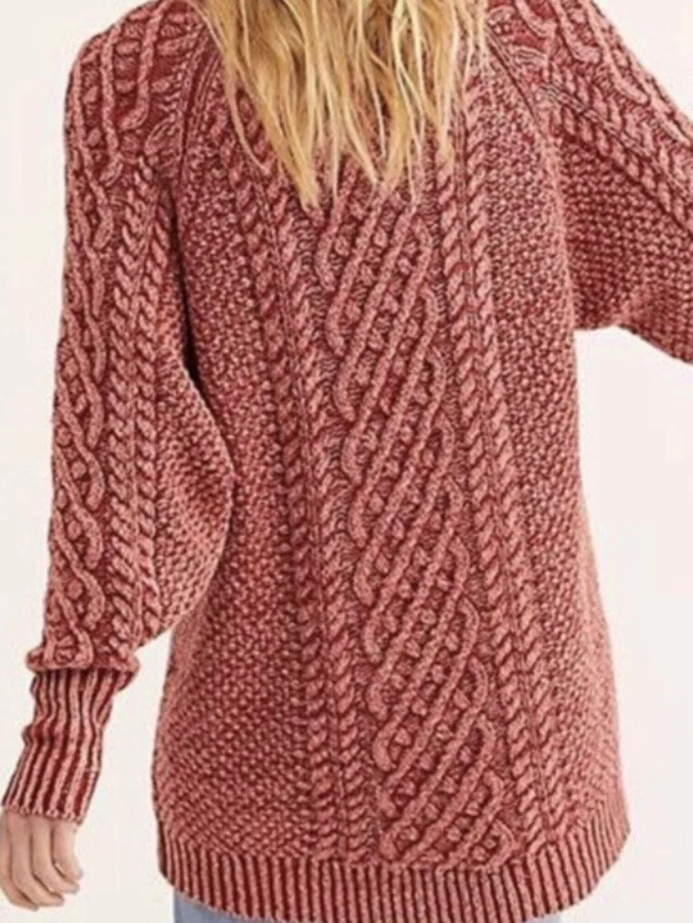 Free People On a Boat Sweater Dress Cable Knit Bohemian
